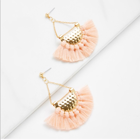 Blush Tassel Earrings - Picture 2 of 6